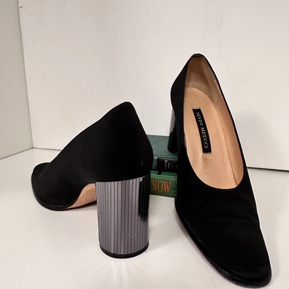 Vintage Sesto Meucci Black Pumps with Mirrored Heels – Rare & Striking - Picture 5 of 6